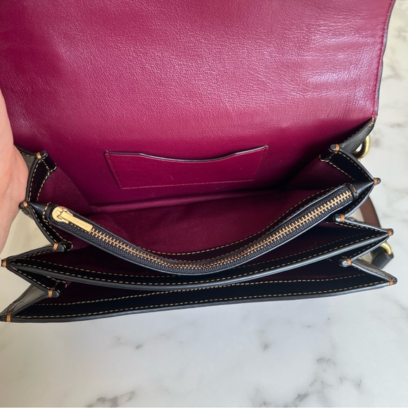 Coach 1941 Riley Top Handle 22 Signature Canvas Brass Tan Black 73937 Crossbody - Picture 11 of 16